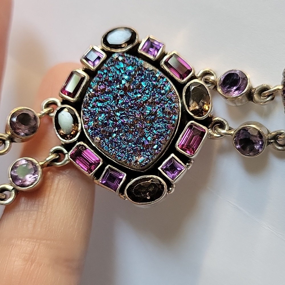 Nicky Butler Sterling Silver multi gemstone bracelet - Picture 2 of 8